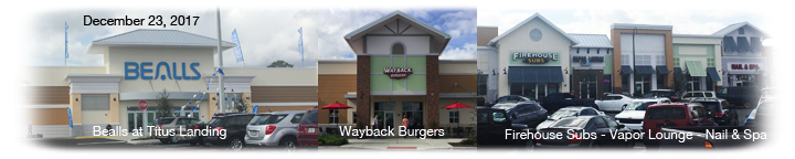 Titus Landing: Bealls, Wayback Burgers, Firehouse Subs, Vapor Lounge and Nails & Spa