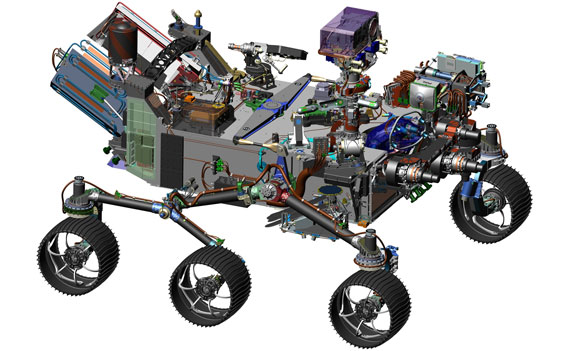 The design of NASA's Mars 2020 rover.
