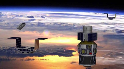 NASA's CYGNSS deployment - doncept drawing