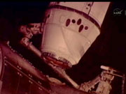 SpaceX Dragon near birth with ISS