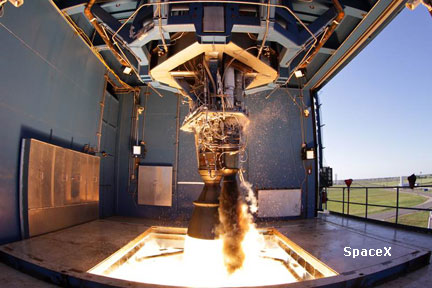 SpaceX's Merlin 1D Engine firing.