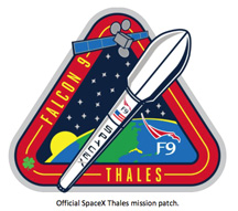 SpaceX Thales mission patch