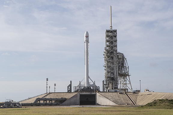 SpaceX's Echostar XXIII mission on launch pad