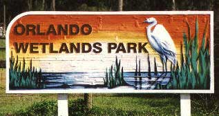Orlando Wetlands entrance sign