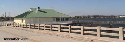 Snack bar at the fishing pier under construction