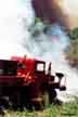 Fire truck at the controlled burn.
