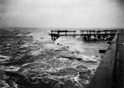 Force of the hurricane from Scobie's Dock.