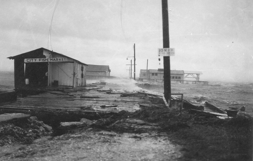 Scobie Dock during the 1926 hurricane in Titusville, FL