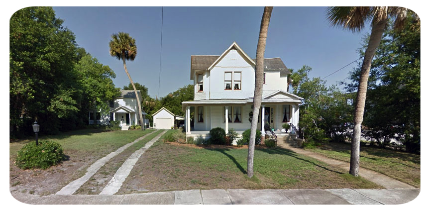 The historic Brady house in Titusville, FL