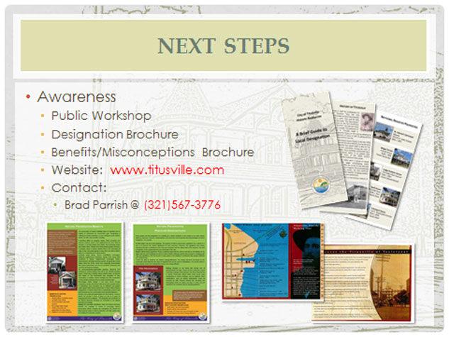 Nistoric Preservation Boards next steps