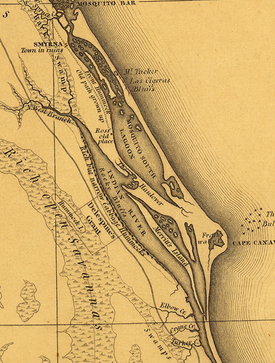 Merritt Island on Turners 1823 map