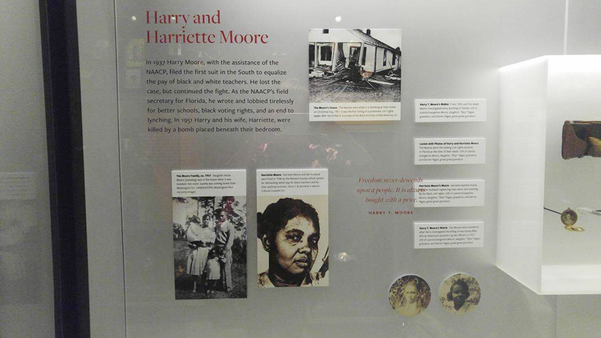 Left side of the Moore exhibit.