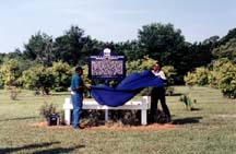 Unveiling the marker.