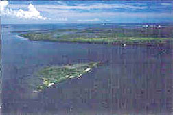 Pelican Island from the air.