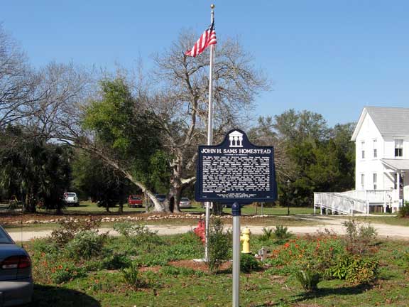 The Historic Marker for Sams House