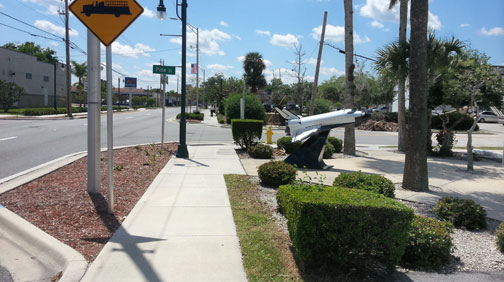 Model Orbiter on Hopkins Ave. looking south.
