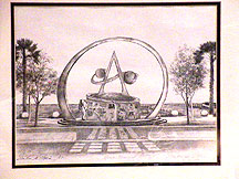 Drawing of future Apollo monument