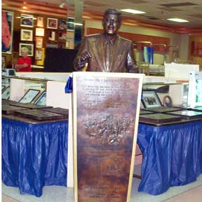 John F. Kennedy bust on display in our museum in 2003.