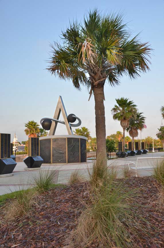 Apollo Project monument in Titusville's Space Walk of Fame