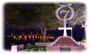Monument to the workers on the Mercury space project. Monument to the workers on the Mercury space project.