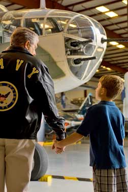 Father & son relive history together.