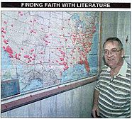 Ray with his distribution map.