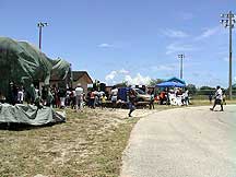 Dinosaur & stage at EMPCL Fun Day